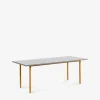 Table rectangulaire two-colour muller van severen gris pied ocre l200cm - hay