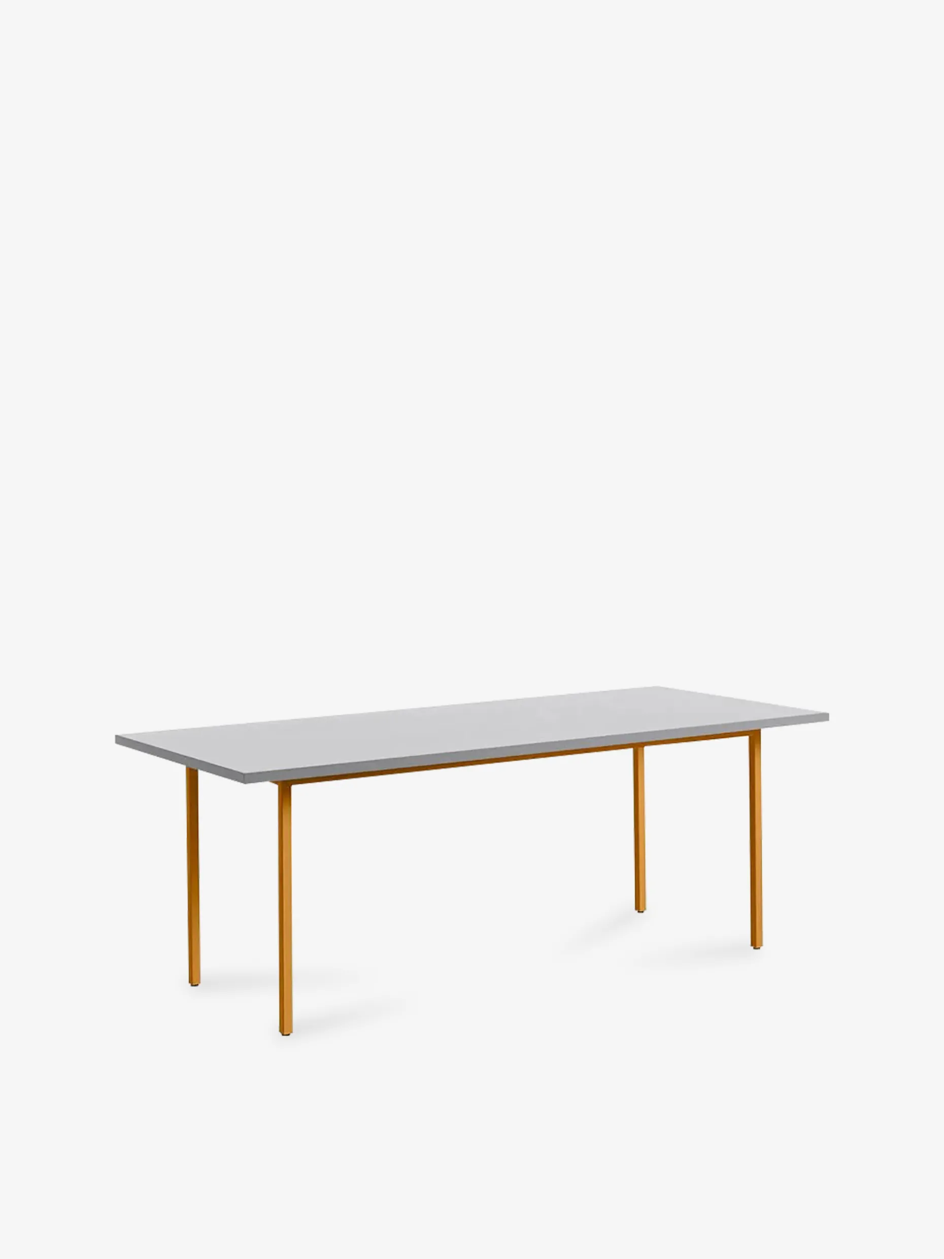 Table rectangulaire two-colour muller van severen gris pied ocre l200cm - hay