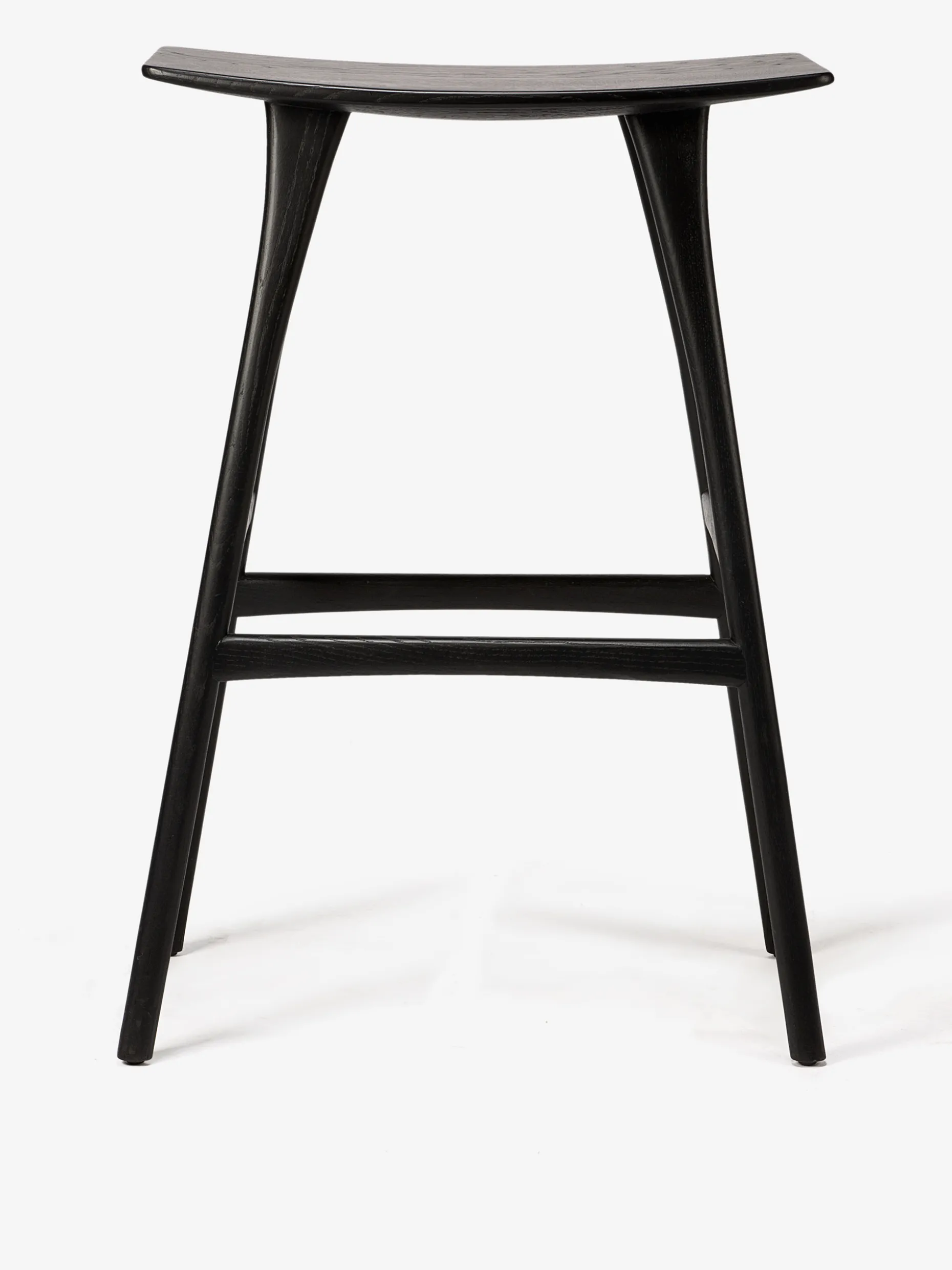 Tabouret haut osso grain and green chene massif noir - ethnicraft