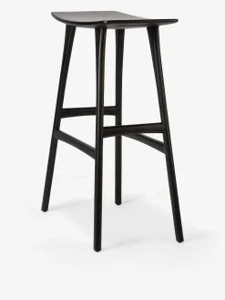Tabouret haut osso grain and green chene massif noir - ethnicraft