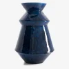 Vase bleu moyen a effet 19x29.5 cm