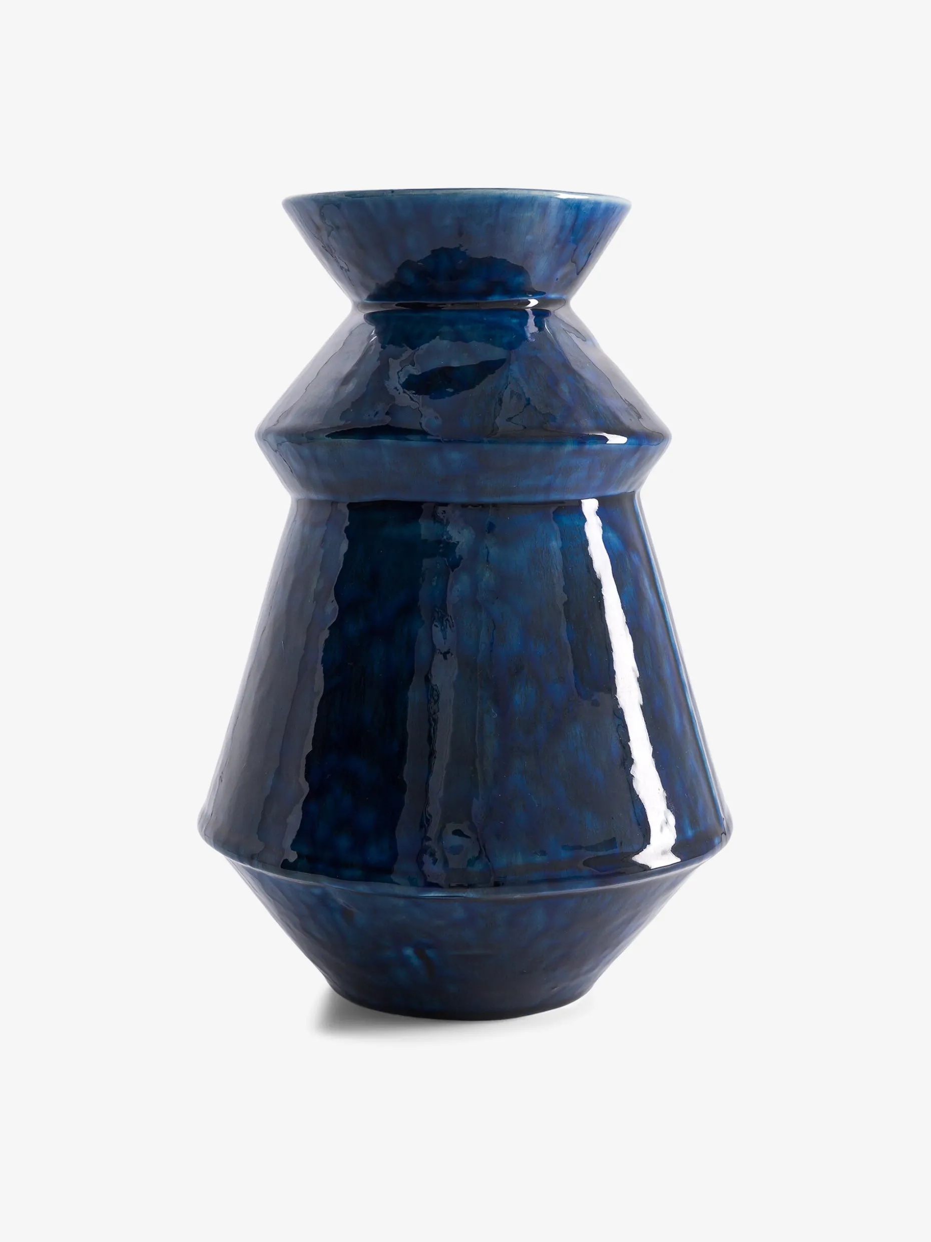Vase bleu moyen a effet 19x29.5 cm