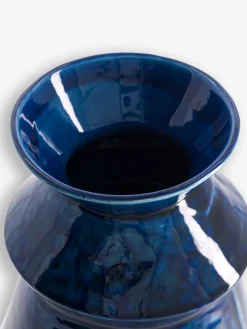 Vase bleu moyen a effet 19x29.5 cm
