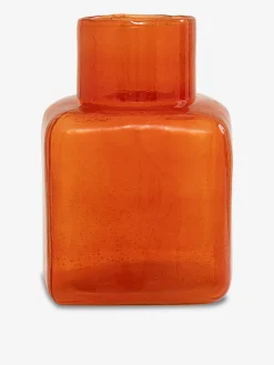 Vase cubo orange reycle d18 h27cm - urba...