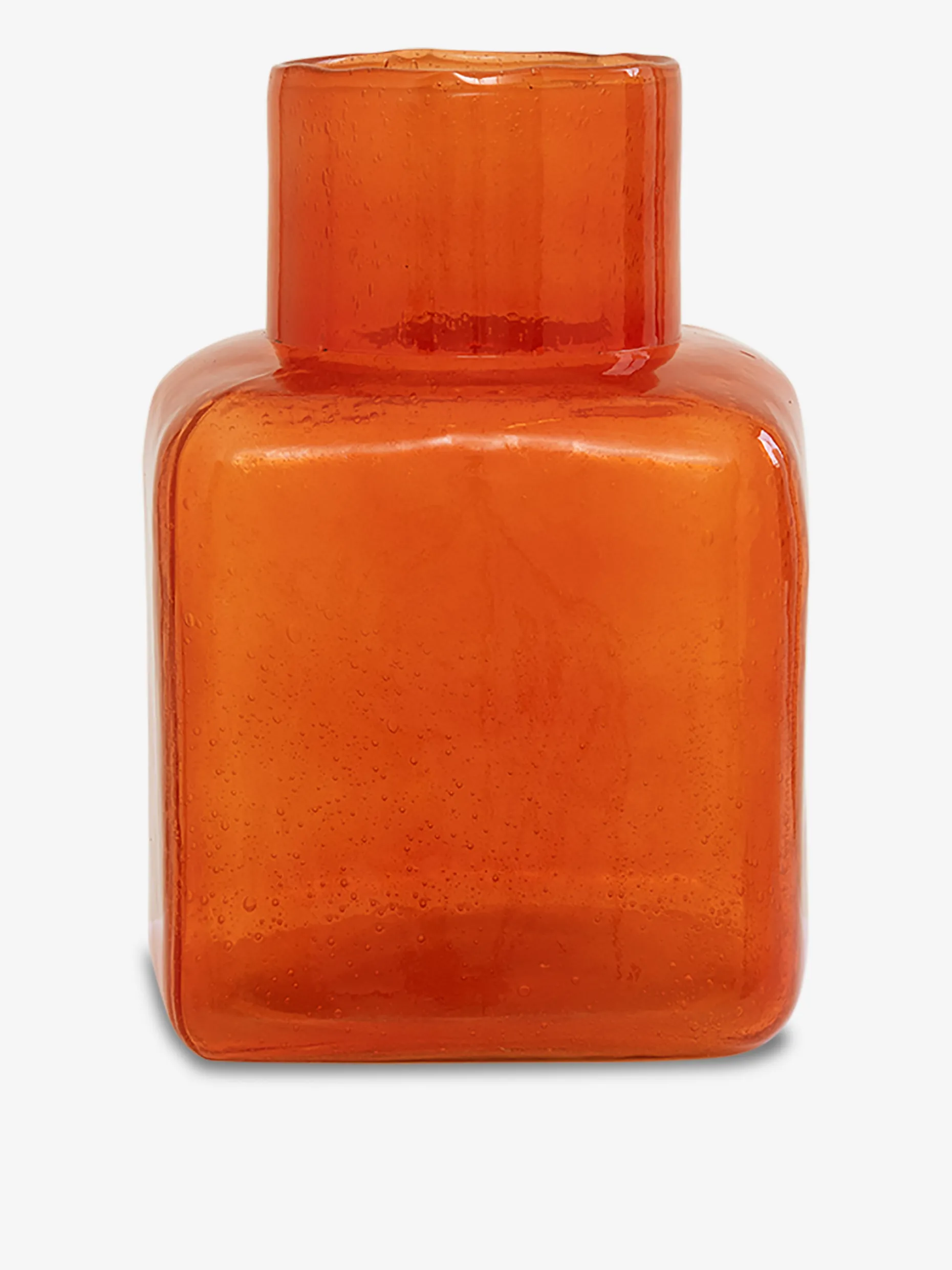 Vase cubo orange reycle d18 h27cm - urba...