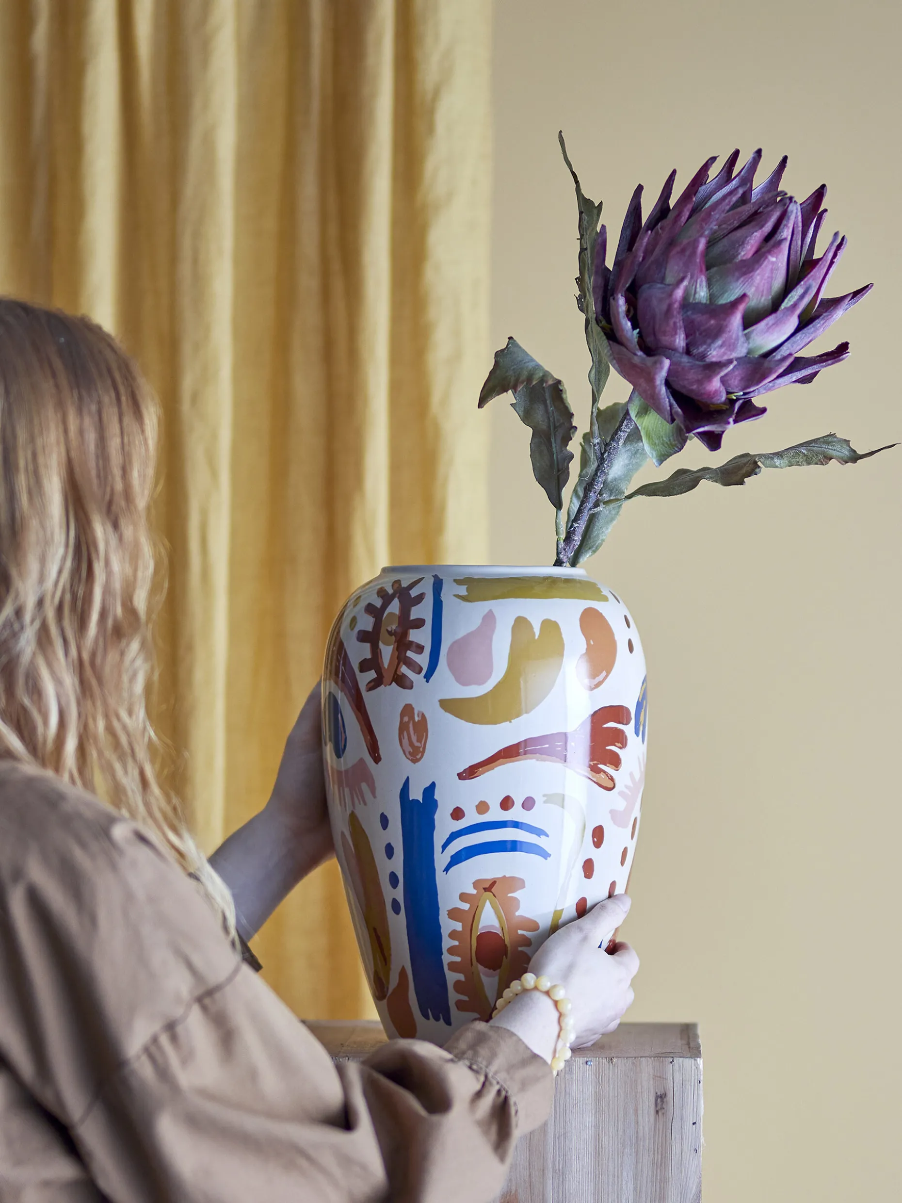 Vase horus gres - bloomingville