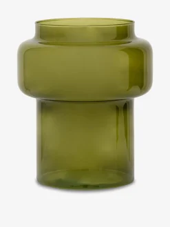 Vase olive verre recycle d20.5 h25cm - u...