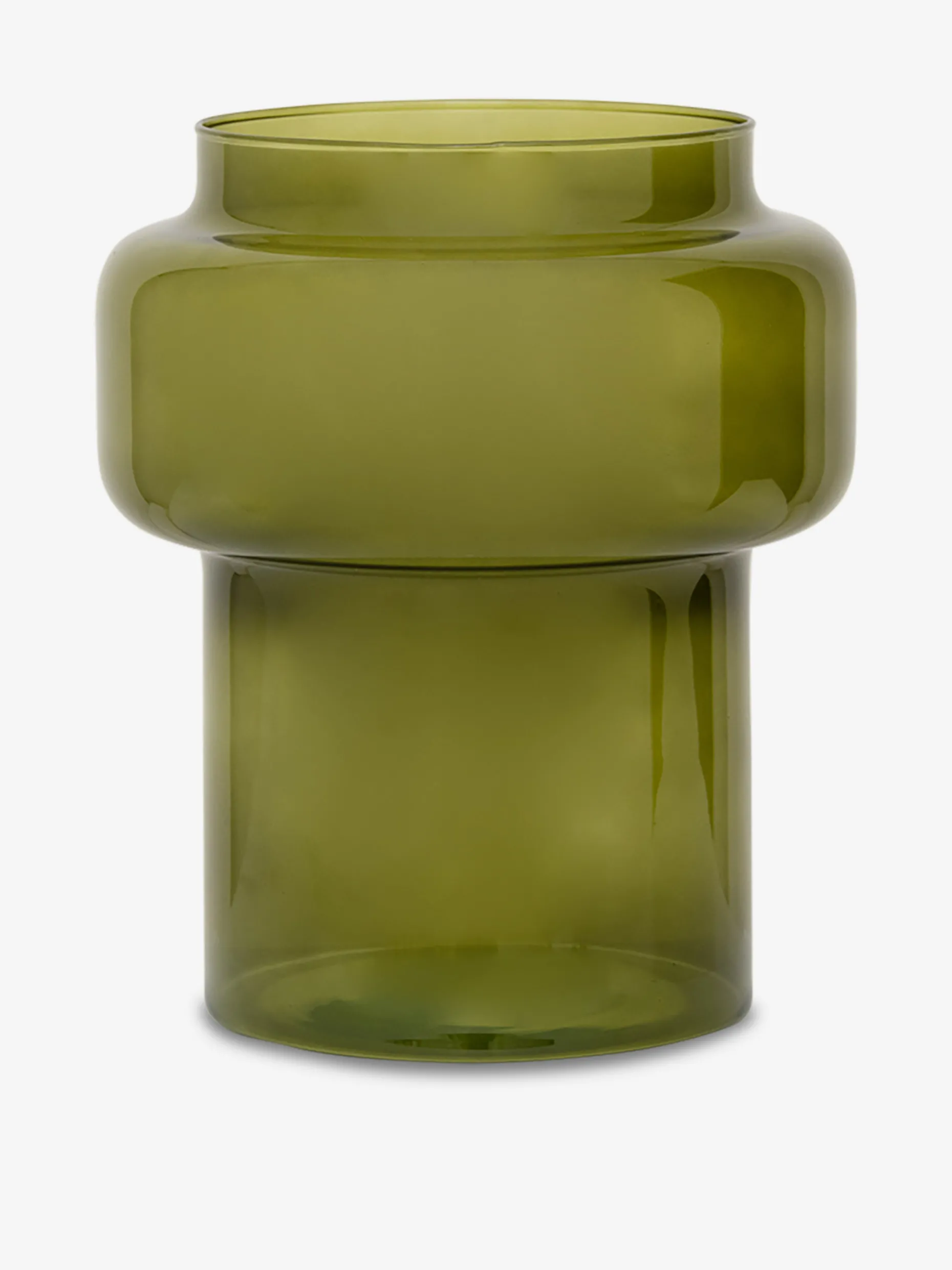Vase olive verre recycle d20.5 h25cm - u...
