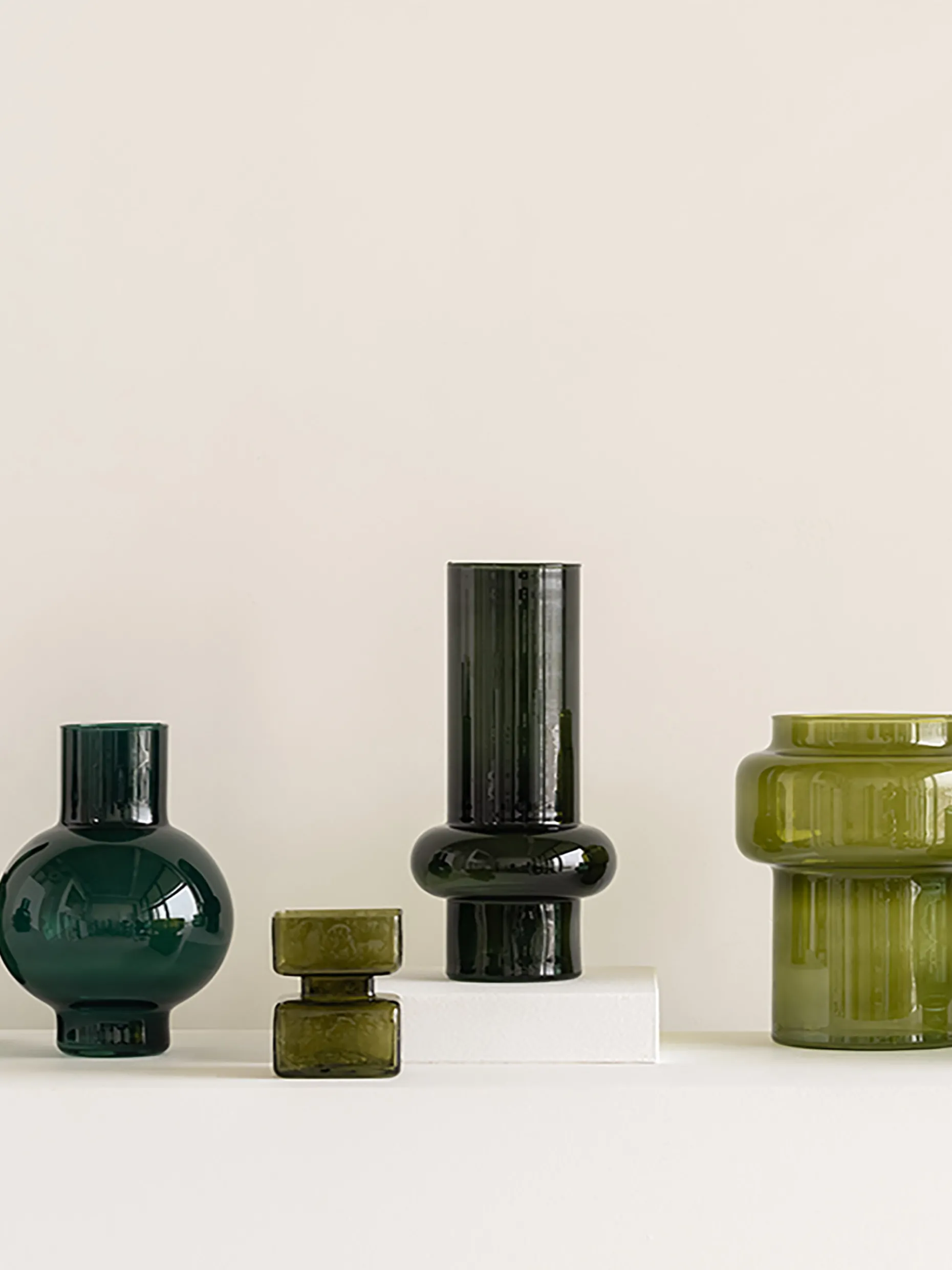 Vase olive verre recycle d20.5 h25cm - u...