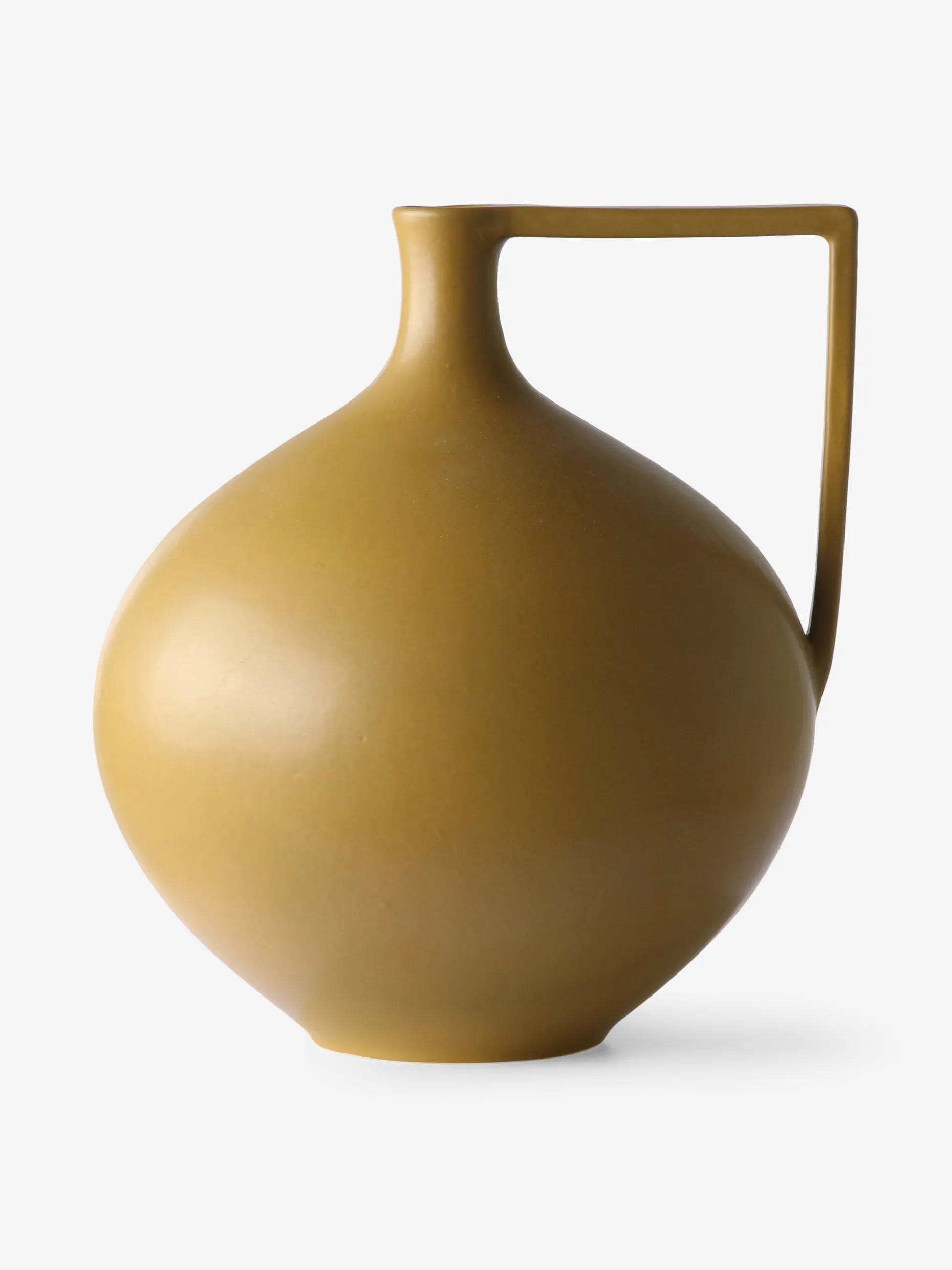 Vase pichet ceramique moutarde 26x23cm -...