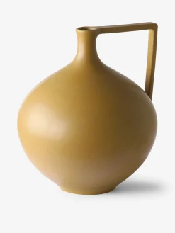 Vase pichet ceramique moutarde 26x23cm -...