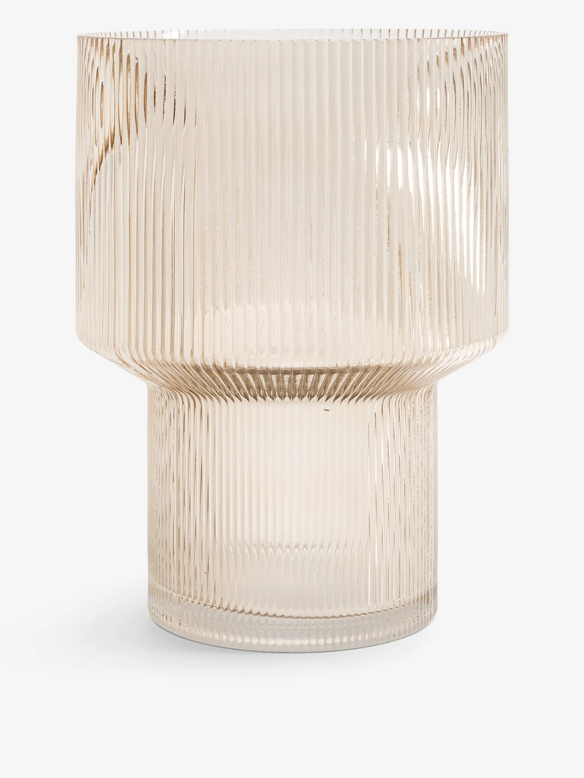 Vase strie champagne m