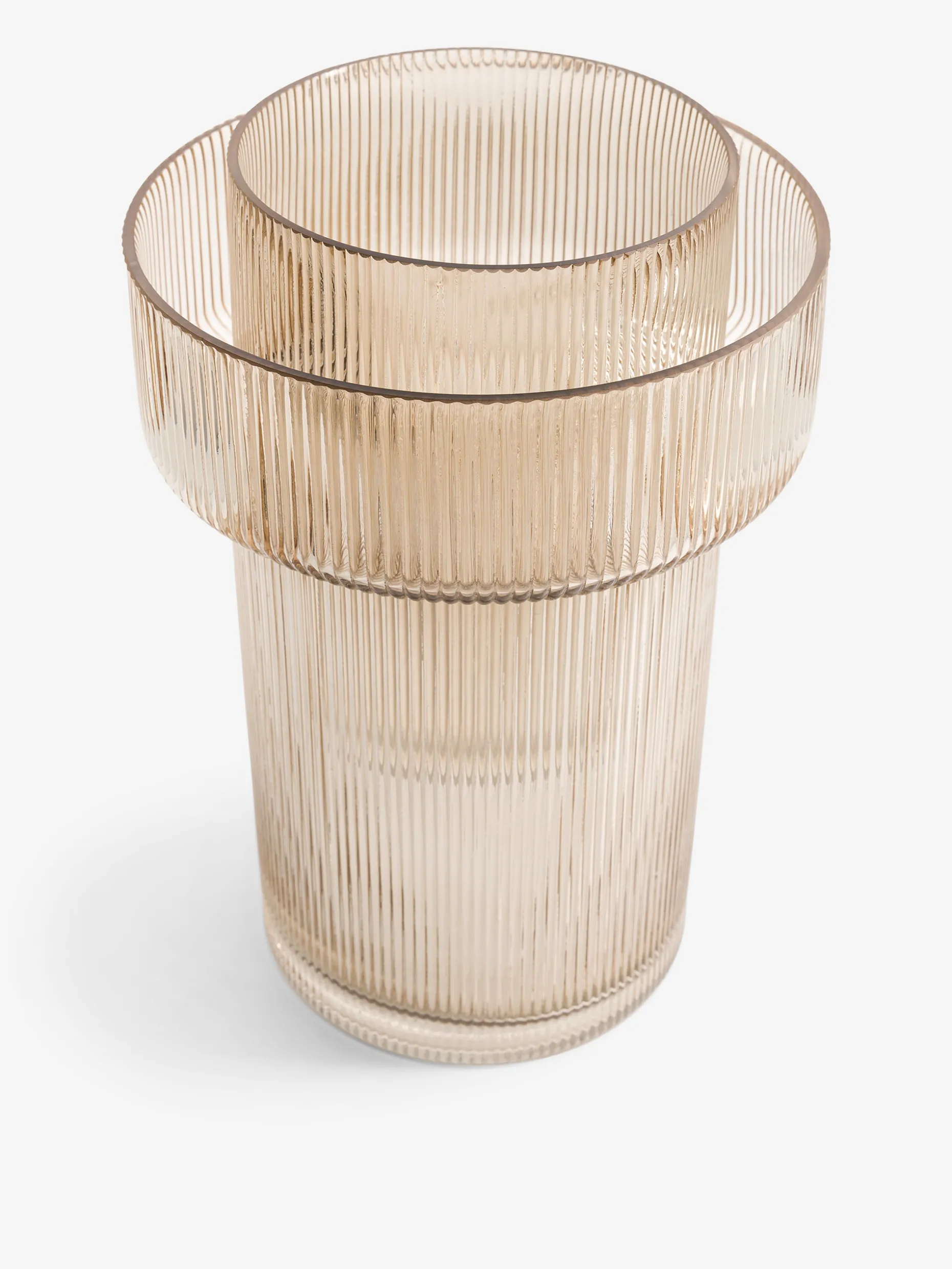 Vase strie champagne m