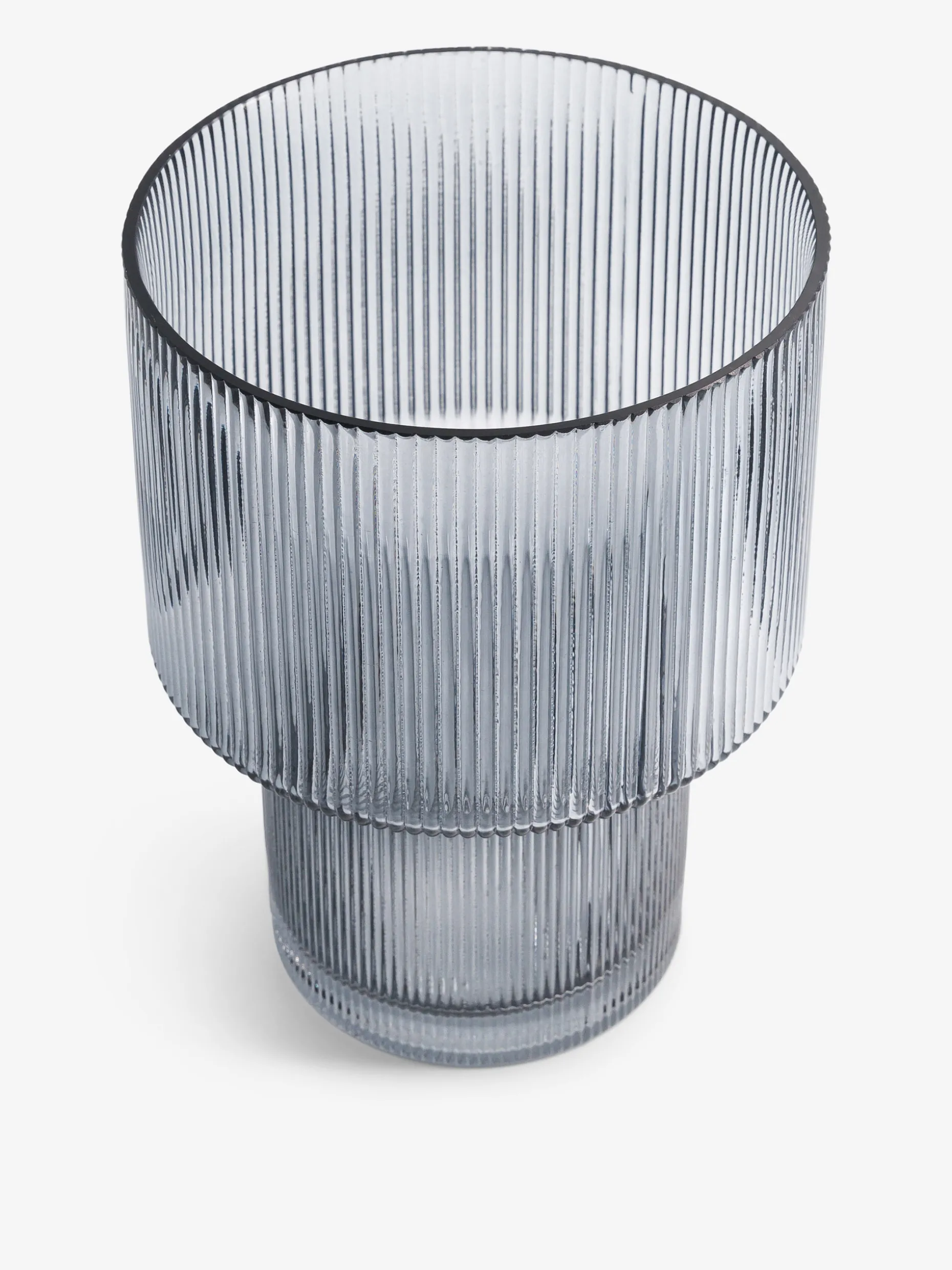 Vase strie gris m
