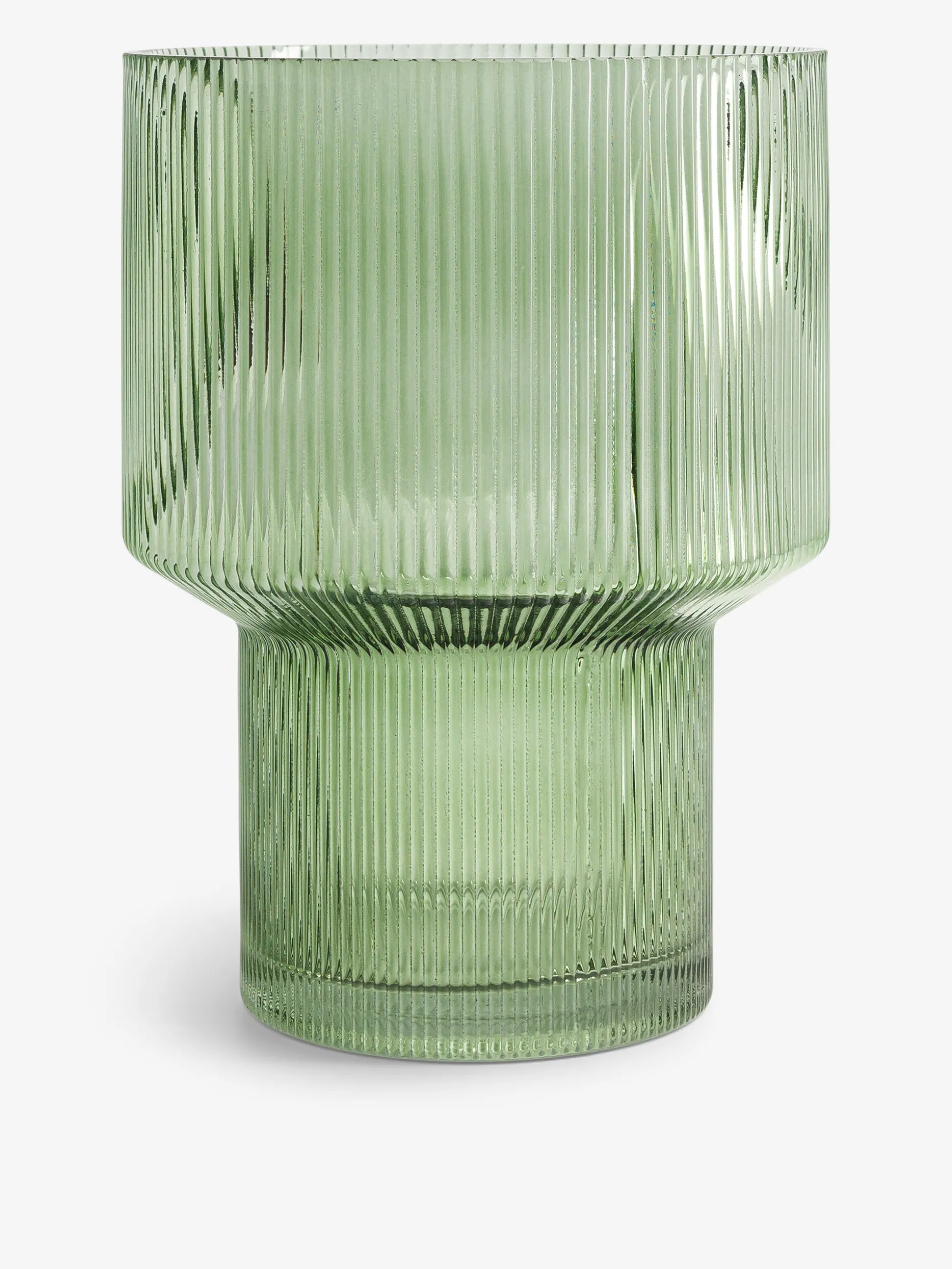Vase strie olive m