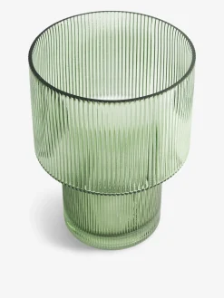 Vase strie olive m