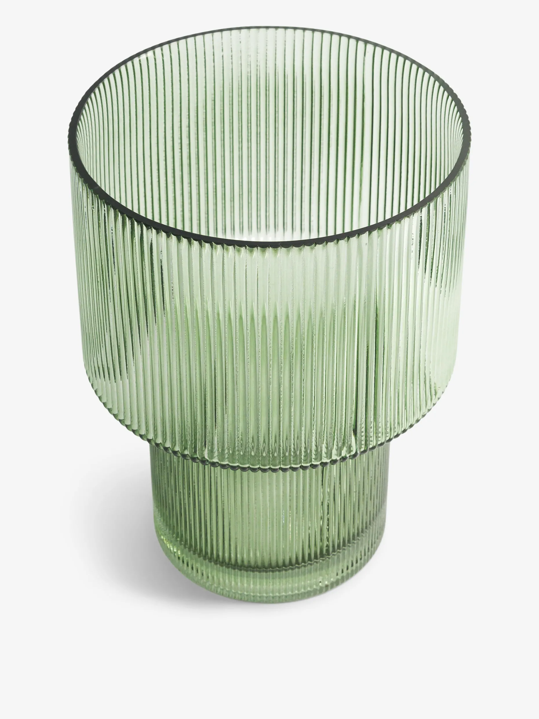 Vase strie olive m