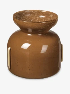 Vase verre souffle marron - broste copen...