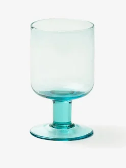 Verre a vin verre bleu turquoise - bitos...
